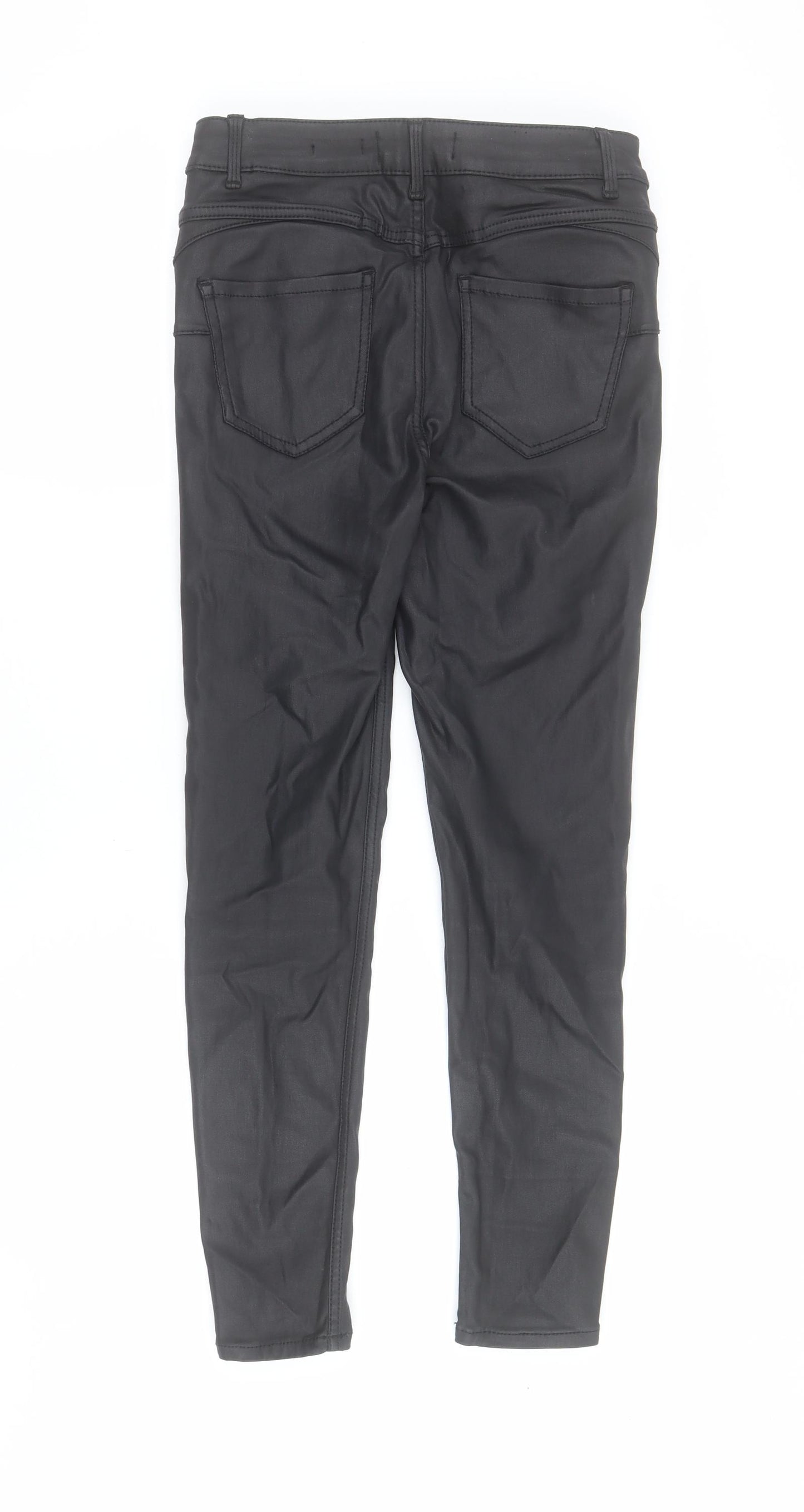 New Look Womens Black  Viscose Skinny Jeans Size 10 L25 in Regular Zip