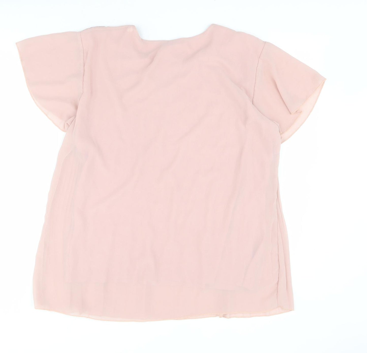 Gerard Womens Pink  Polyester Basic Blouse Size M Round Neck
