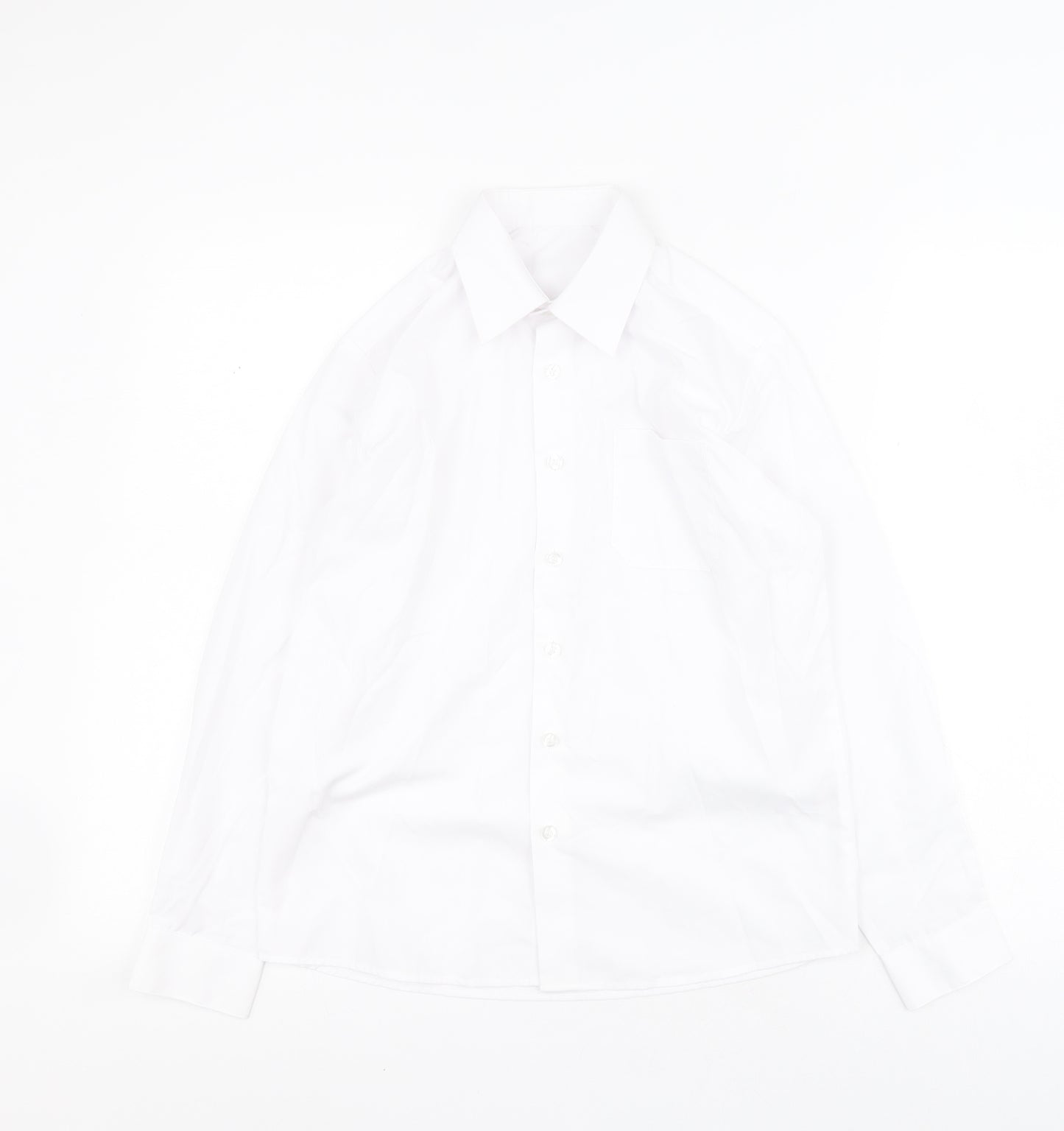 George Boys White  Polyester Basic Button-Up Size 10-11 Years Collared Button - School