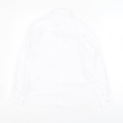 George Boys White  Polyester Basic Button-Up Size 10-11 Years Collared Button - School