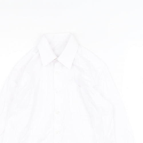 George Boys White  Polyester Basic Button-Up Size 10-11 Years Collared Button - School