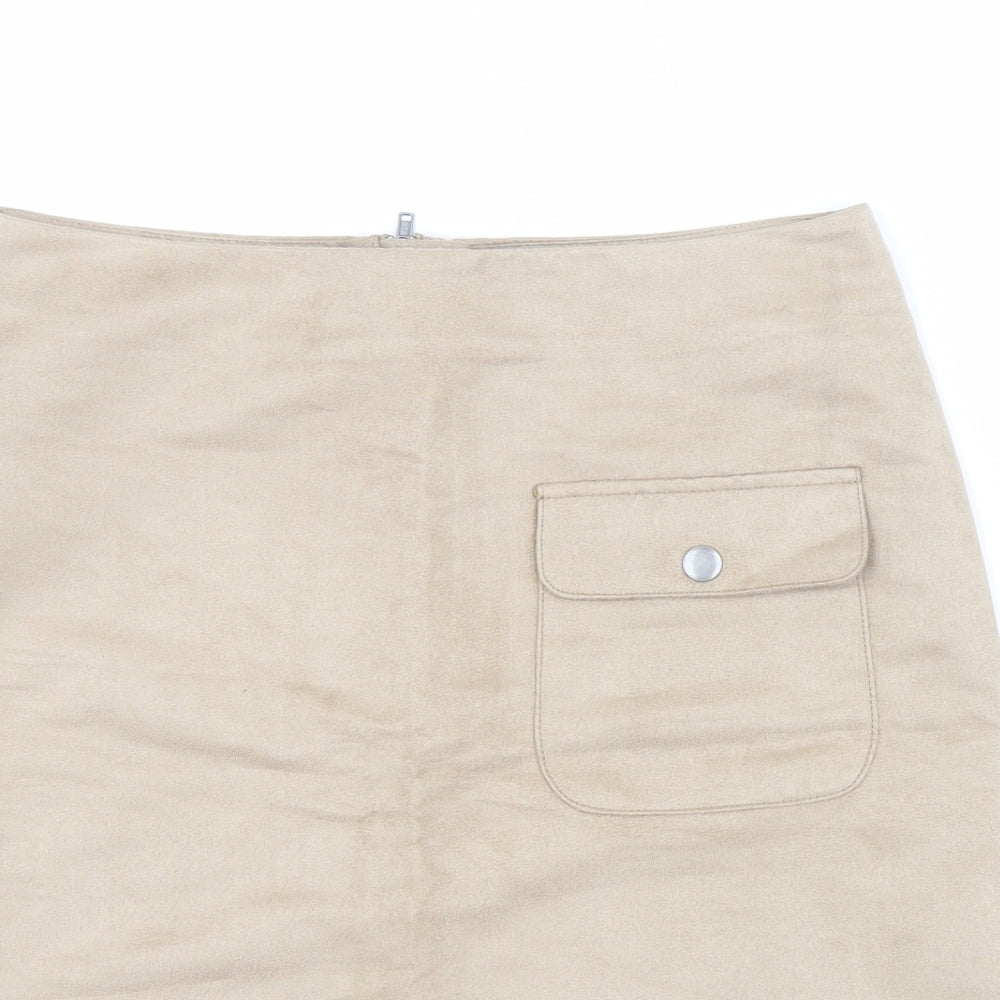 Villa Clothes Womens Beige  Polyester A-Line Set Size XS   Zip