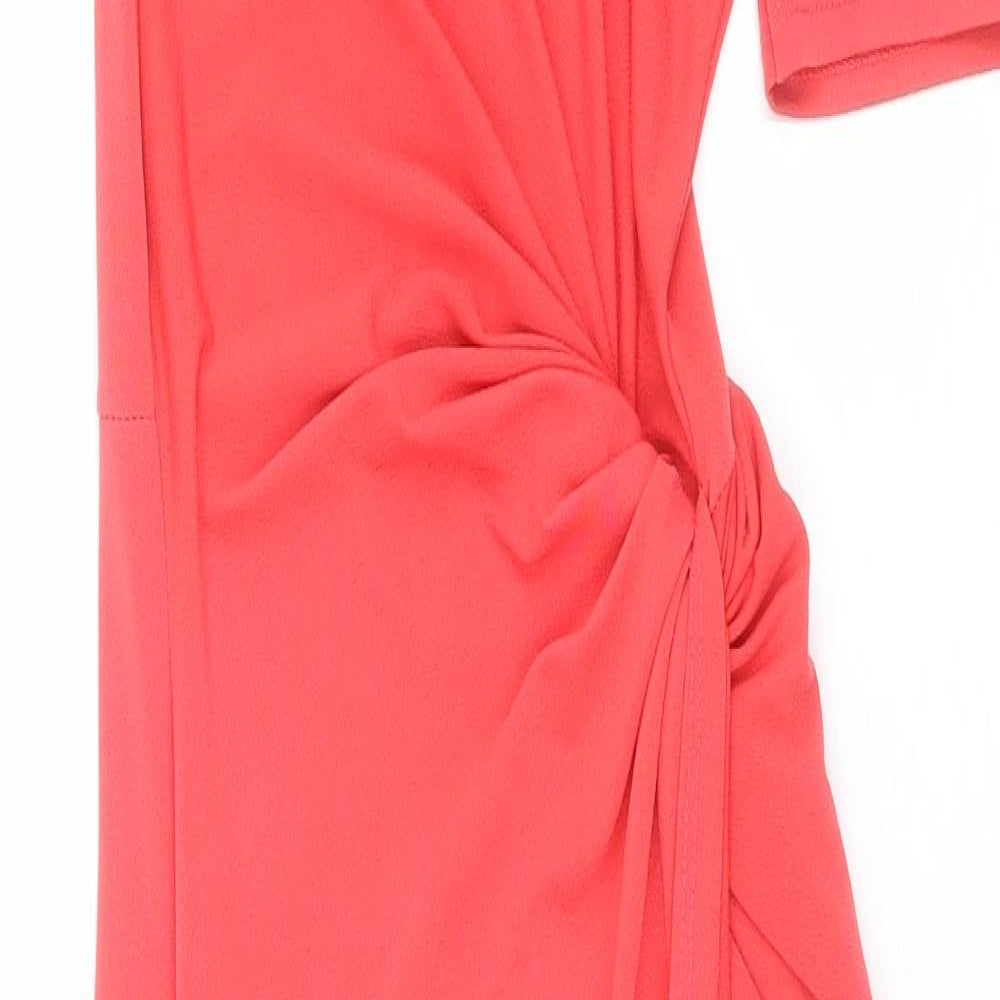 WalG Womens Red  Polyester Bodycon  Size S  Round Neck Pullover