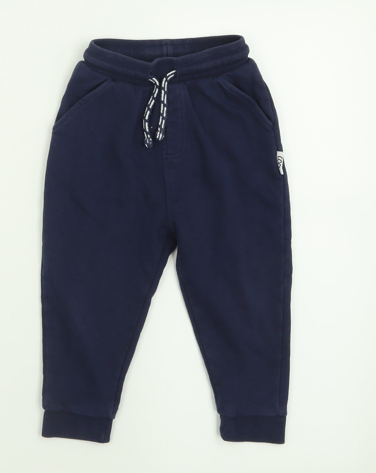 George Boys Blue  Cotton Jogger Trousers Size 2 Years  Regular Tie