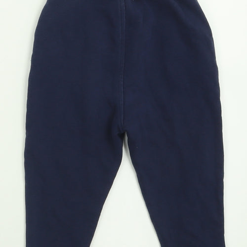 George Boys Blue  Cotton Jogger Trousers Size 2 Years  Regular Tie