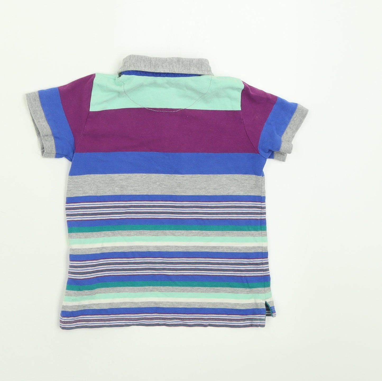 Ted Baker Boys Multicoloured Striped Cotton Basic Polo Size 18-24 Months Collared Button