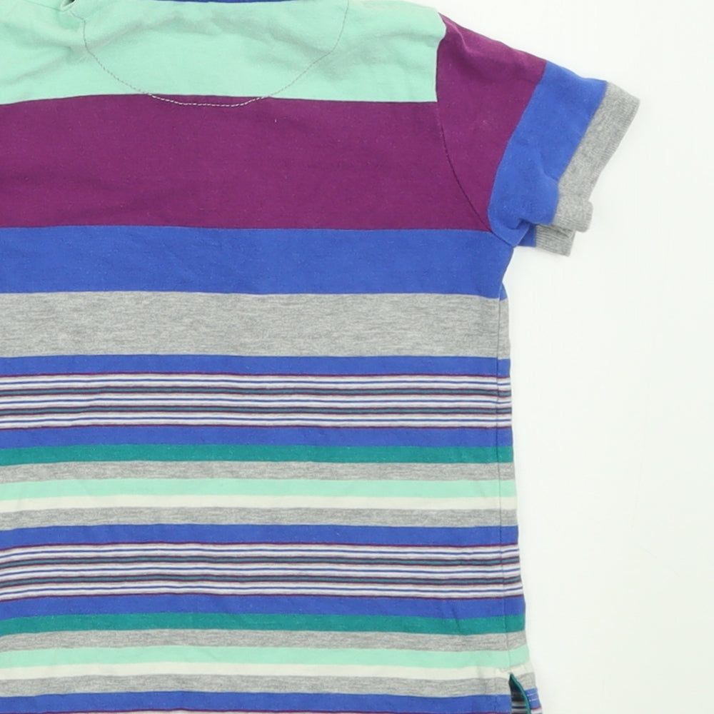 Ted Baker Boys Multicoloured Striped Cotton Basic Polo Size 18-24 Months Collared Button