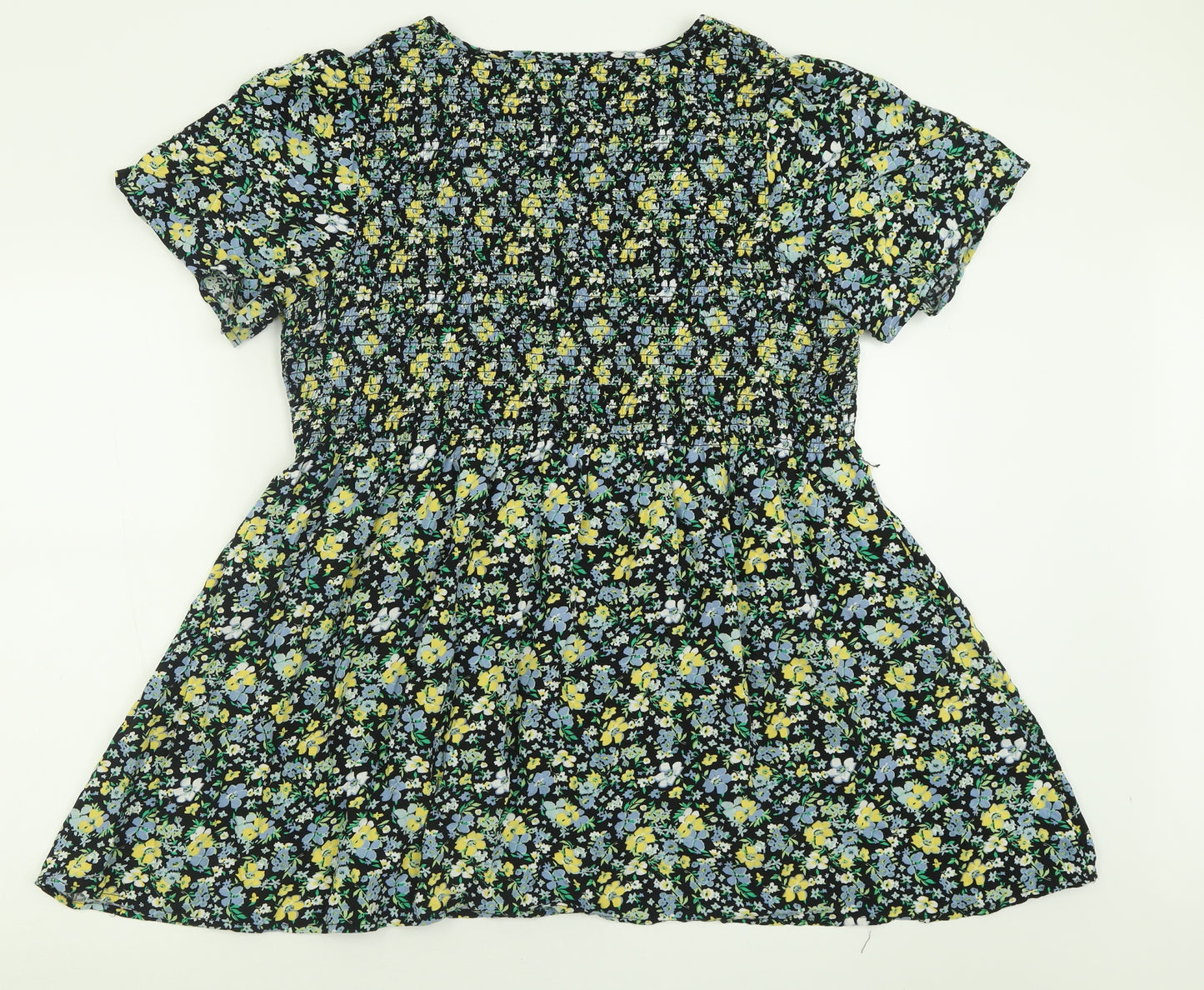 Yours Womens Multicoloured Floral Viscose Tunic T-Shirt Size 22 Crew Neck
