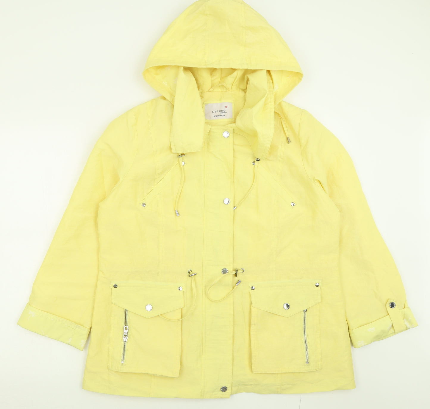 Per Una Womens Yellow   Jacket Coat Size 16  Zip