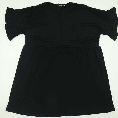 Missguided Womens Black  Polyester A-Line  Size 24  Crew Neck Pullover