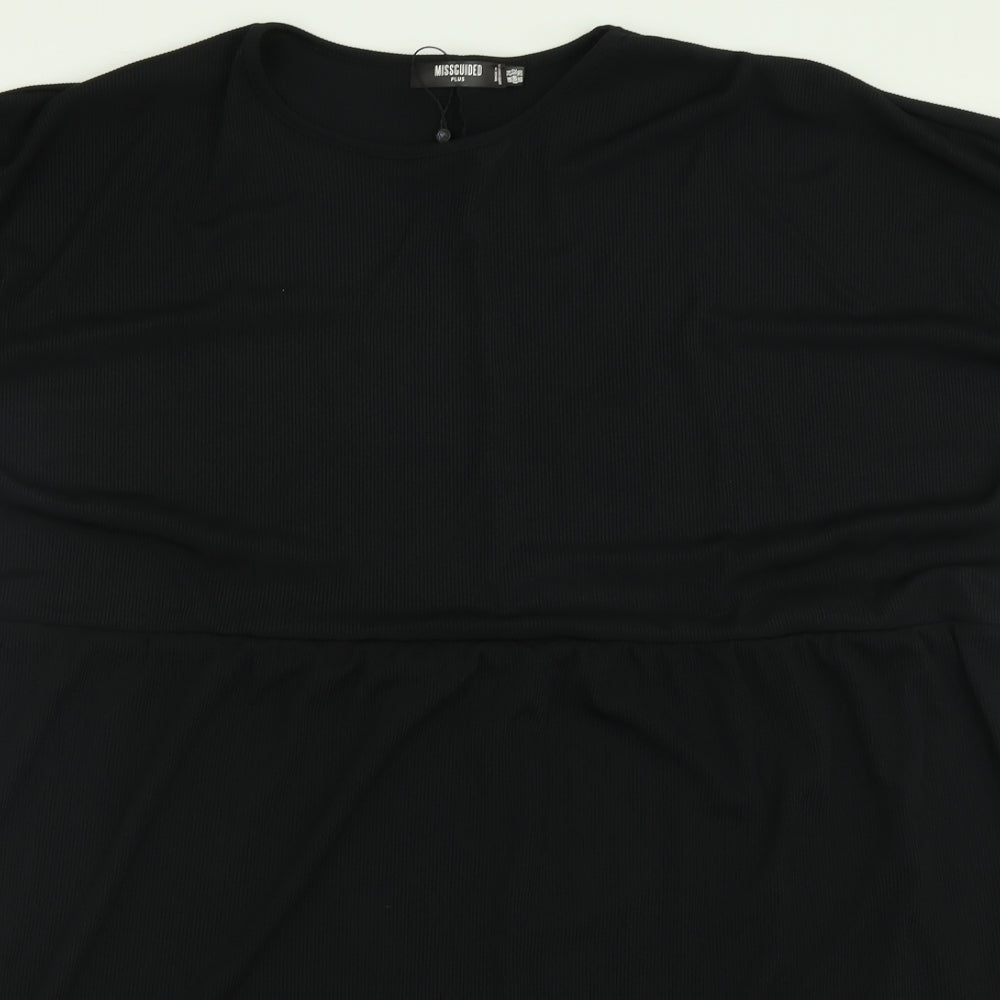 Missguided Womens Black  Polyester A-Line  Size 24  Crew Neck Pullover