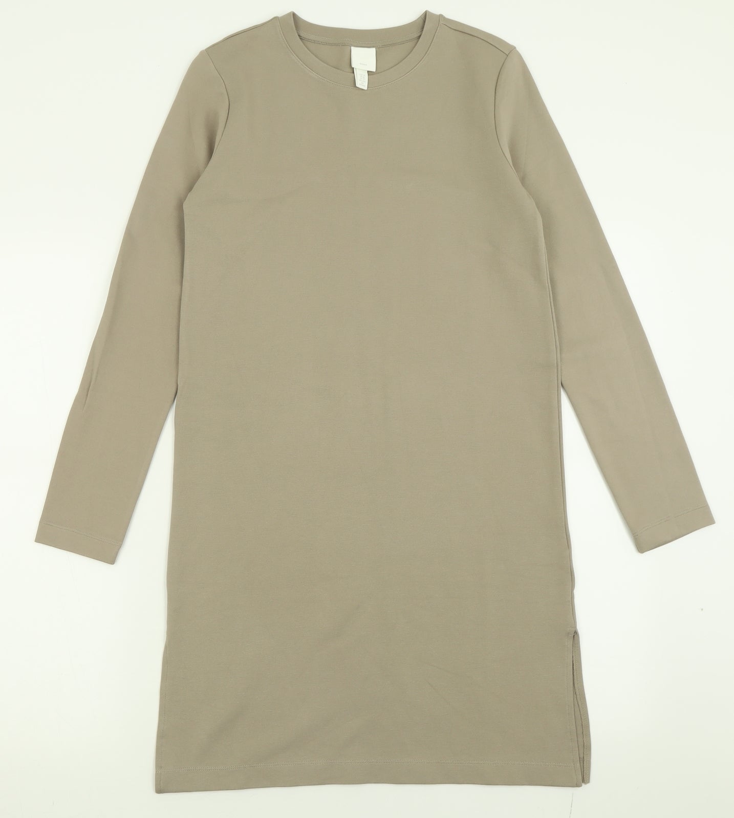 H&M Womens Green  Viscose Jumper Dress  Size XS  Crew Neck Pullover