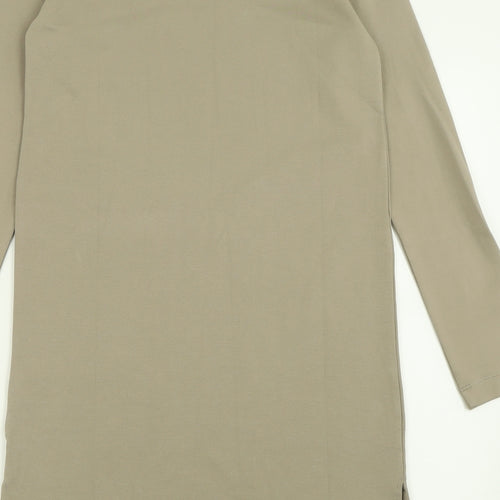H&M Womens Green  Viscose Jumper Dress  Size XS  Crew Neck Pullover