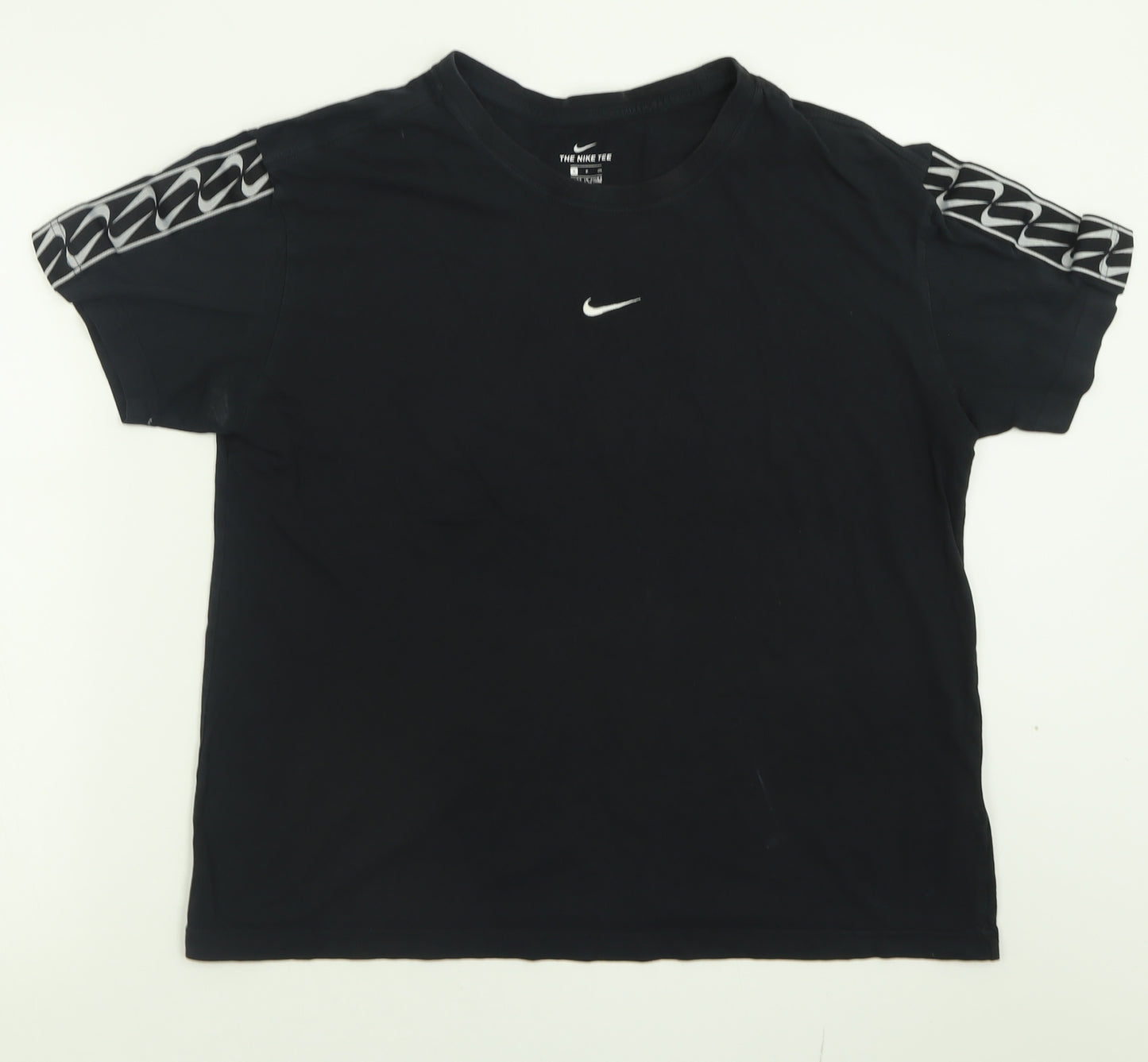 Nike Mens Black  Cotton  T-Shirt Size S Crew Neck