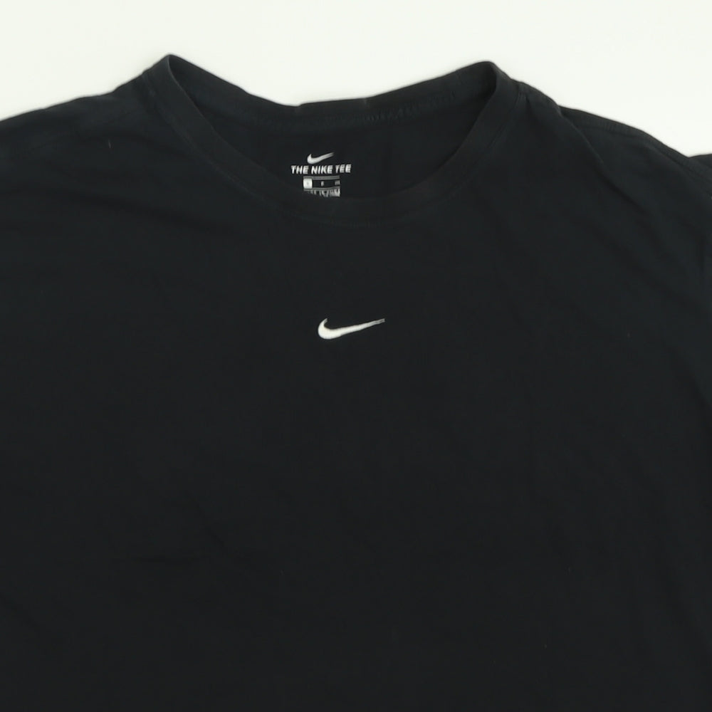 Nike Mens Black  Cotton  T-Shirt Size S Crew Neck