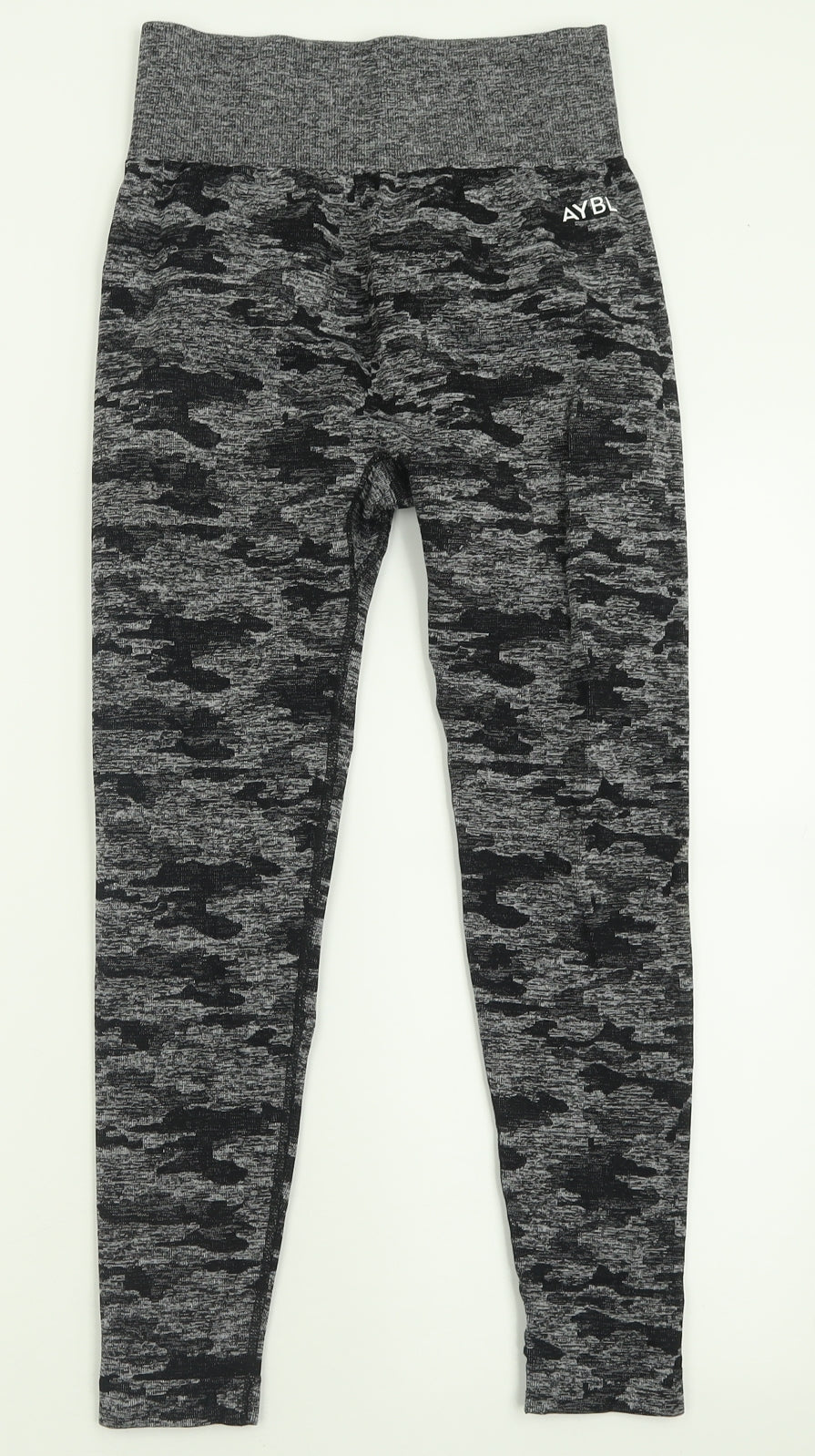 AYBL Womens Grey Camouflage Polyester Capri Leggings Size M L25 in