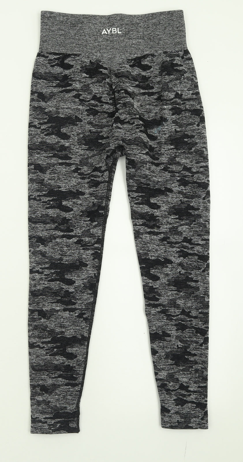 AYBL Womens Grey Camouflage Polyester Capri Leggings Size M L25 in