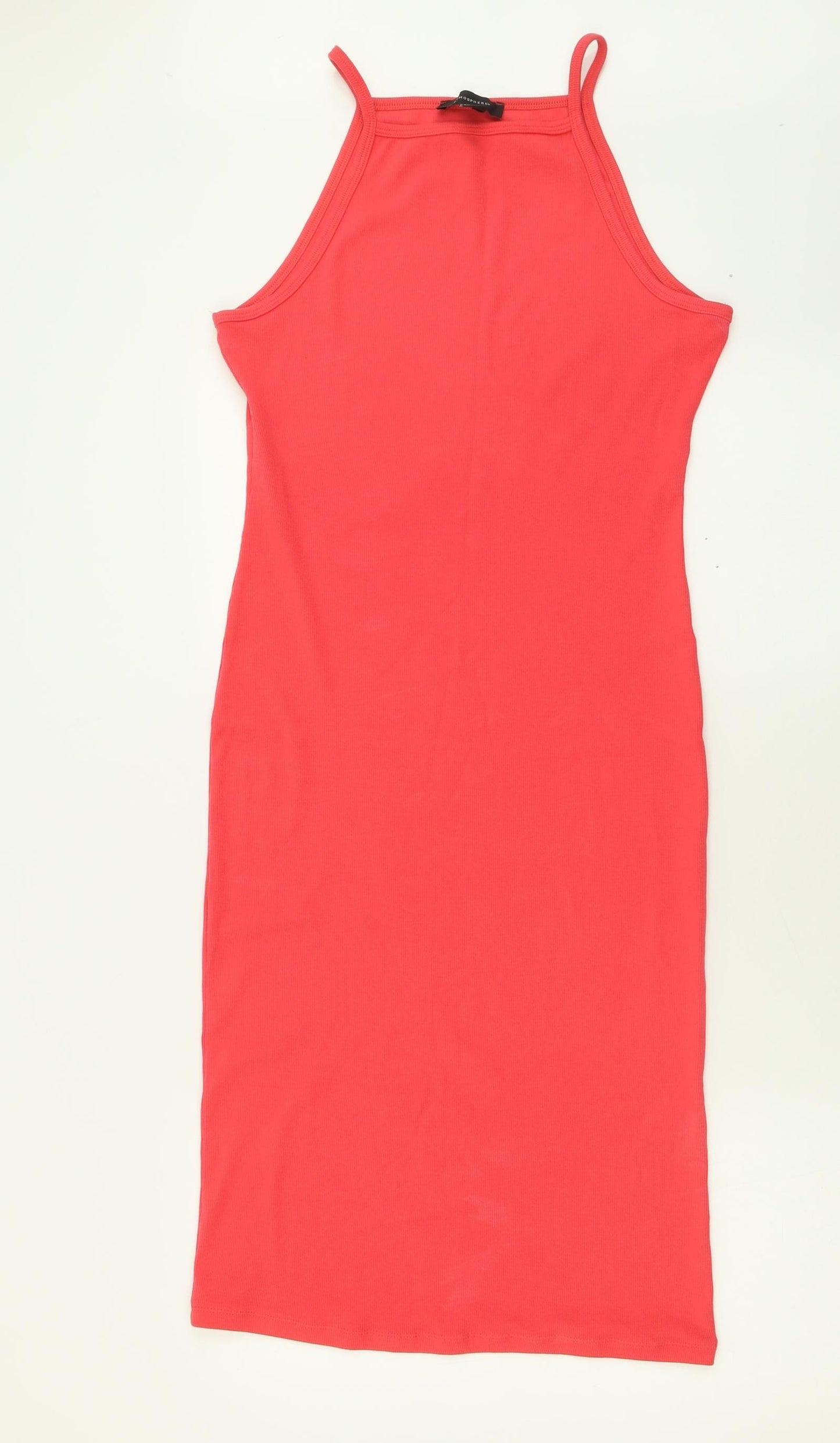 Atmosphere Womens Pink  Cotton Bodycon  Size 16  Square Neck Pullover