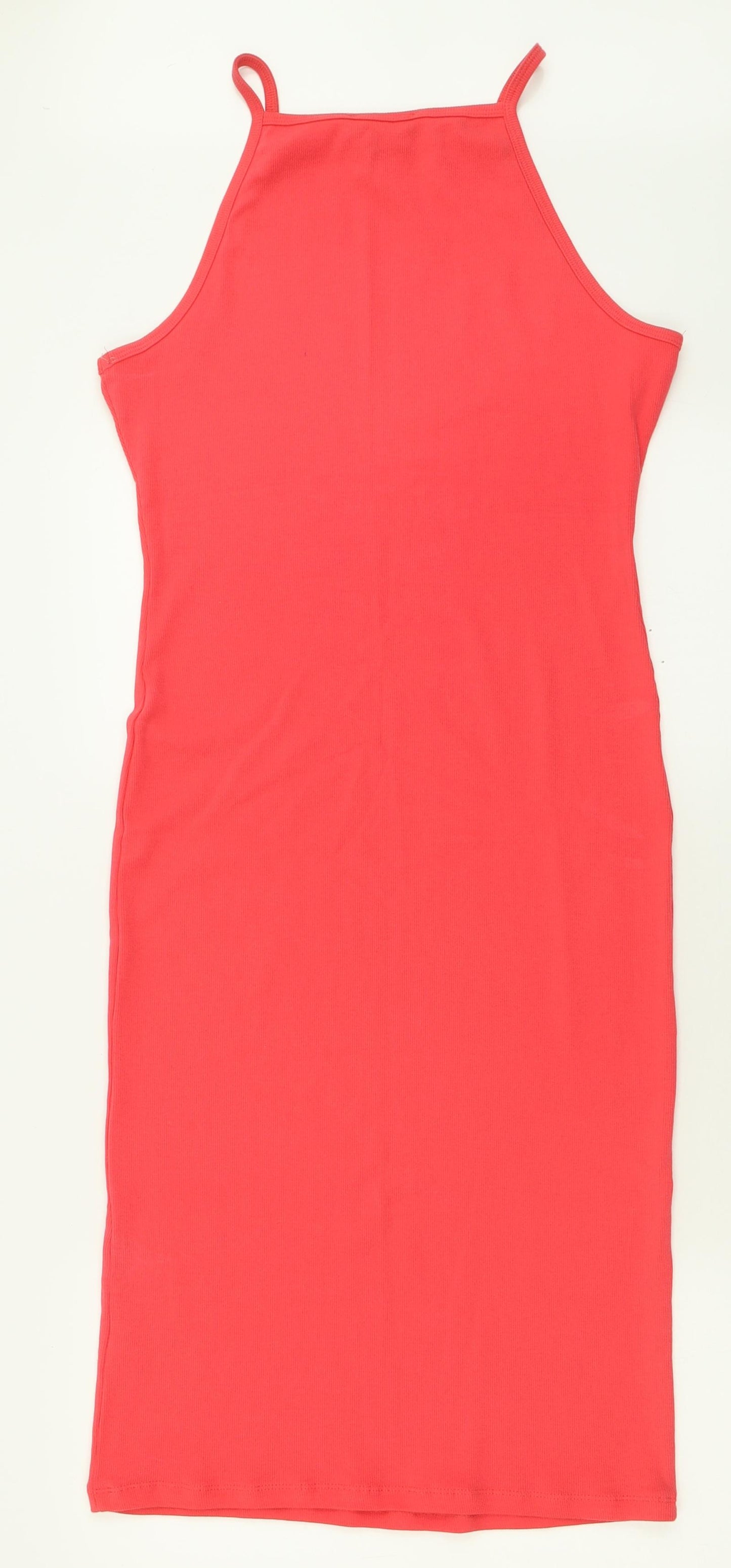 Atmosphere Womens Pink  Cotton Bodycon  Size 16  Square Neck Pullover