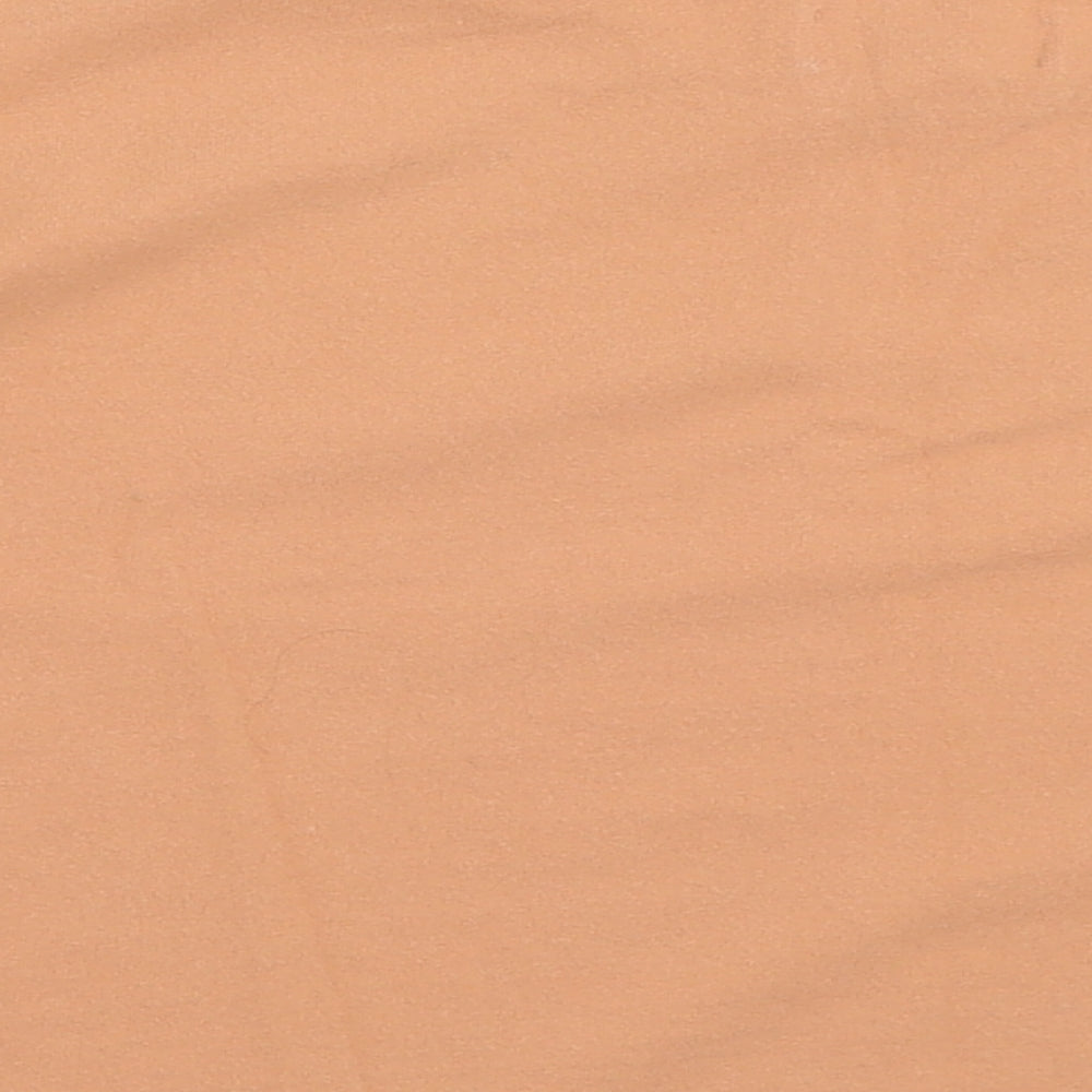 Topshop Womens Orange  Cotton Cropped T-Shirt Size 6 Crew Neck