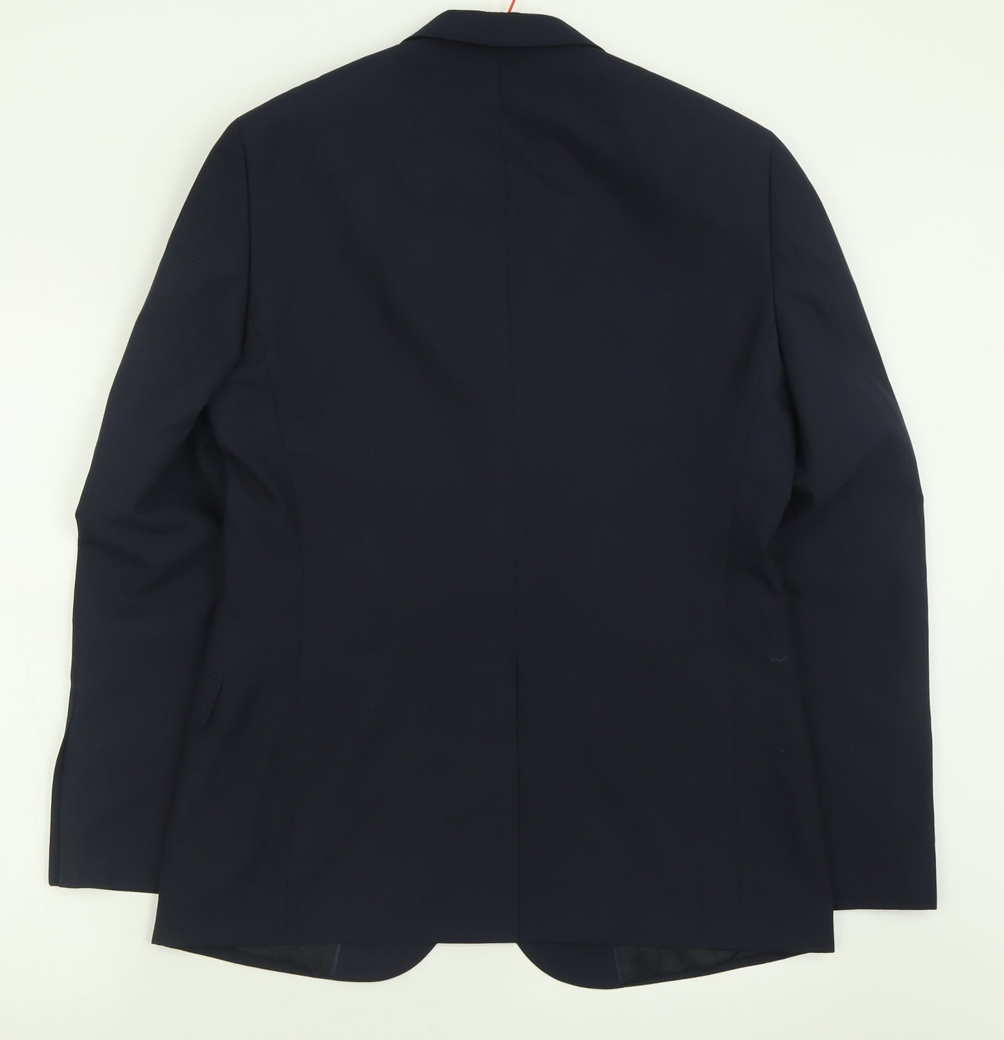 TU Mens Blue  Polyester Jacket Suit Jacket Size 40