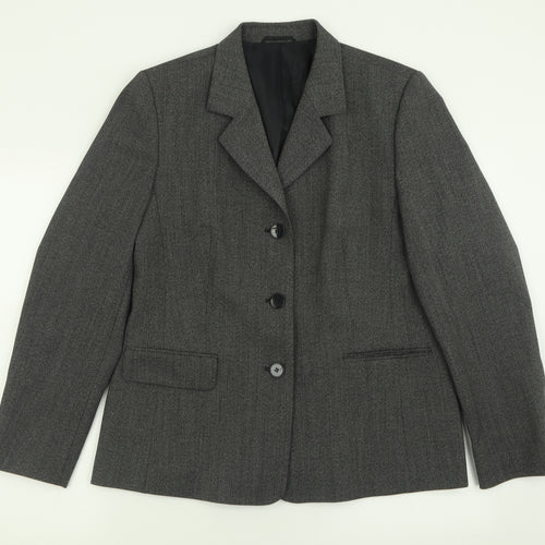 Your 6th Sense Womens Grey  Polyester Jacket Suit Jacket Size 14