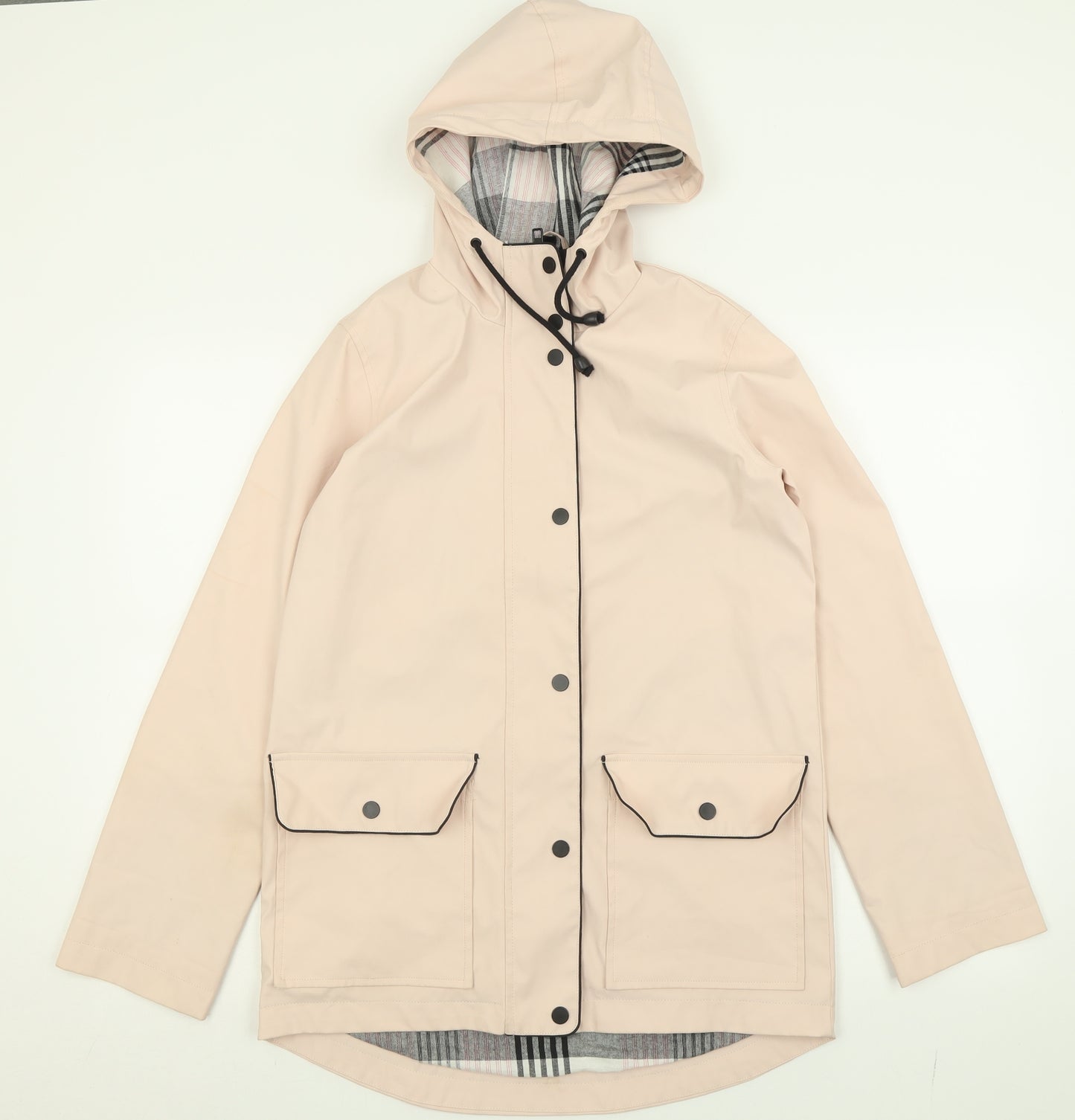Topshop Womens Pink   Rain Coat Coat Size 8  Zip