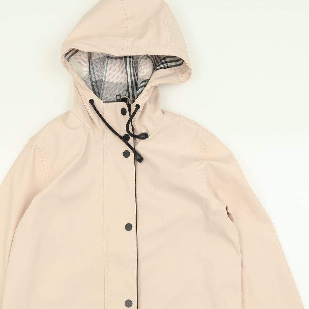 Topshop Womens Pink   Rain Coat Coat Size 8  Zip