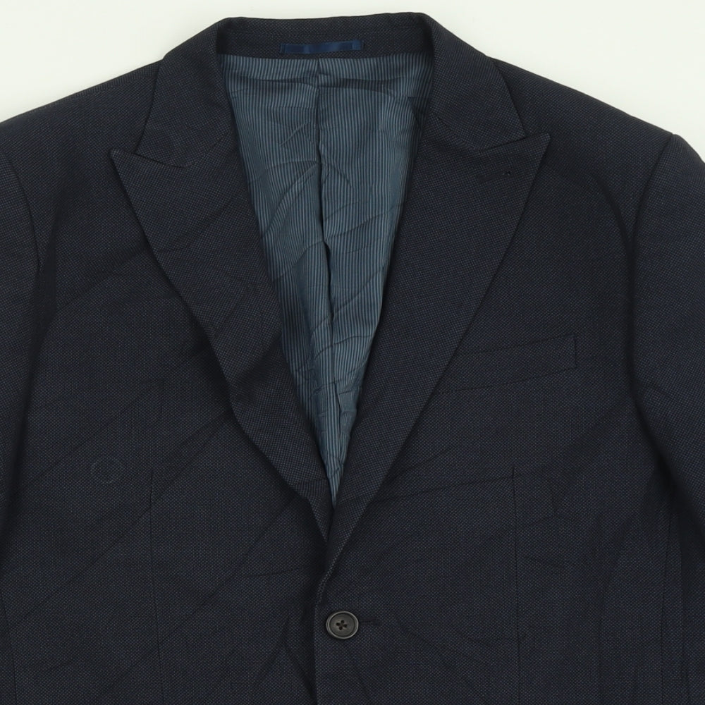NEXT Mens Blue  Polyester Jacket Suit Jacket Size 40