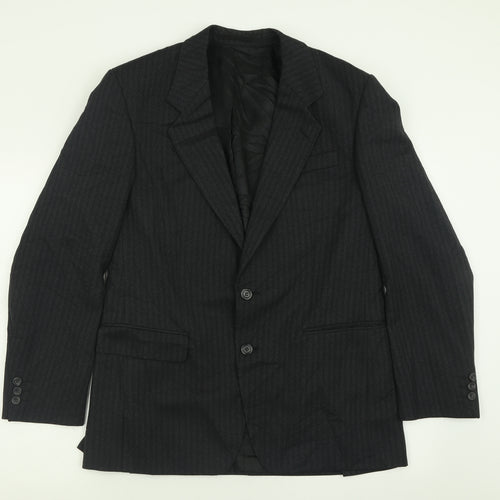 Michael Stewart Mens Black  Acetate Jacket Suit Jacket Size 40