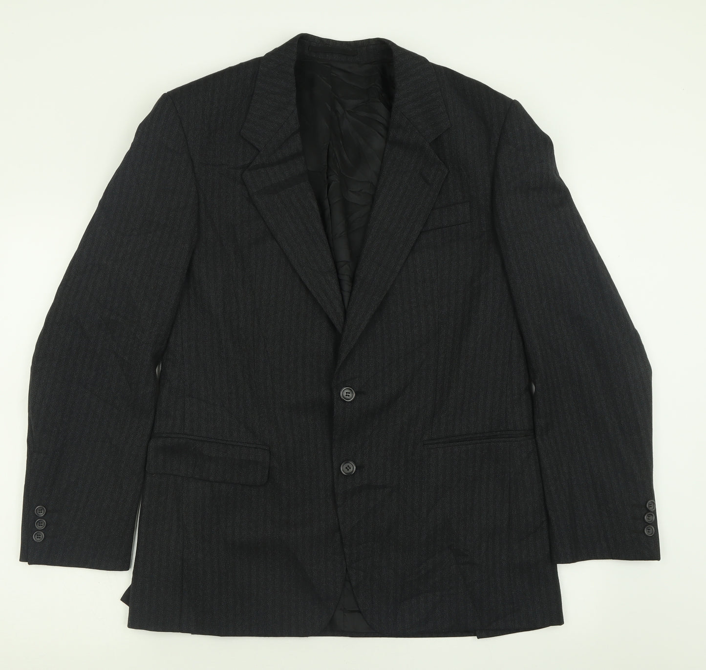 Michael Stewart Mens Black  Acetate Jacket Suit Jacket Size 40