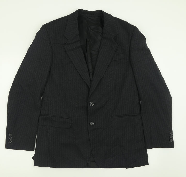 Michael Stewart Mens Black  Acetate Jacket Suit Jacket Size 40
