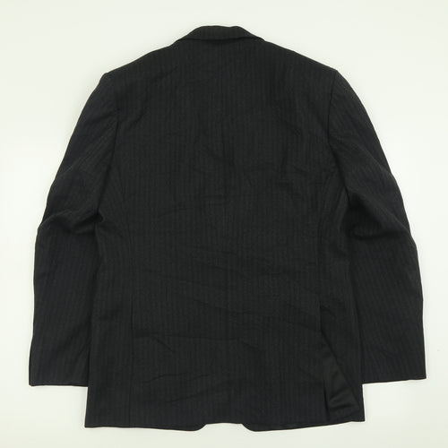 Michael Stewart Mens Black  Acetate Jacket Suit Jacket Size 40