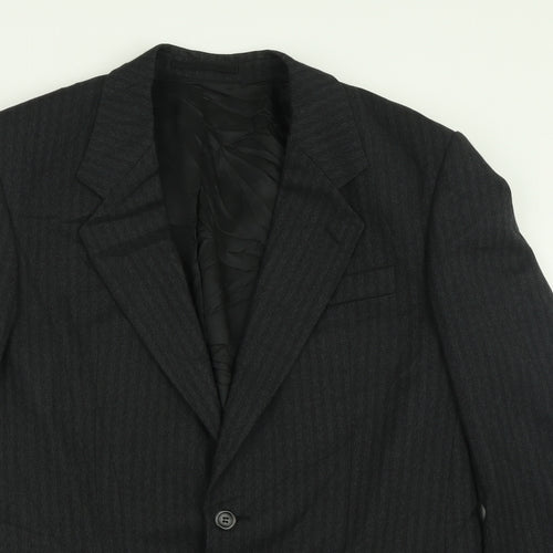 Michael Stewart Mens Black  Acetate Jacket Suit Jacket Size 40