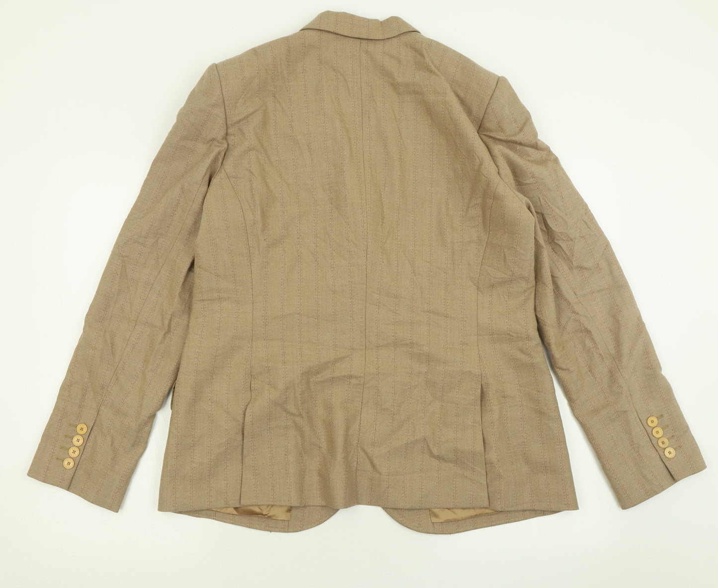 DAKS London Womens Brown  Wool Jacket Suit Jacket Size 18