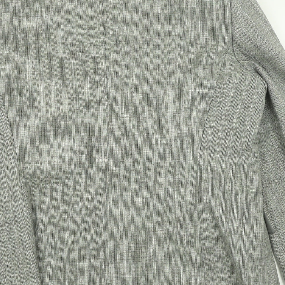 Kasper Womens Grey  Polyester Jacket Suit Jacket Size 12