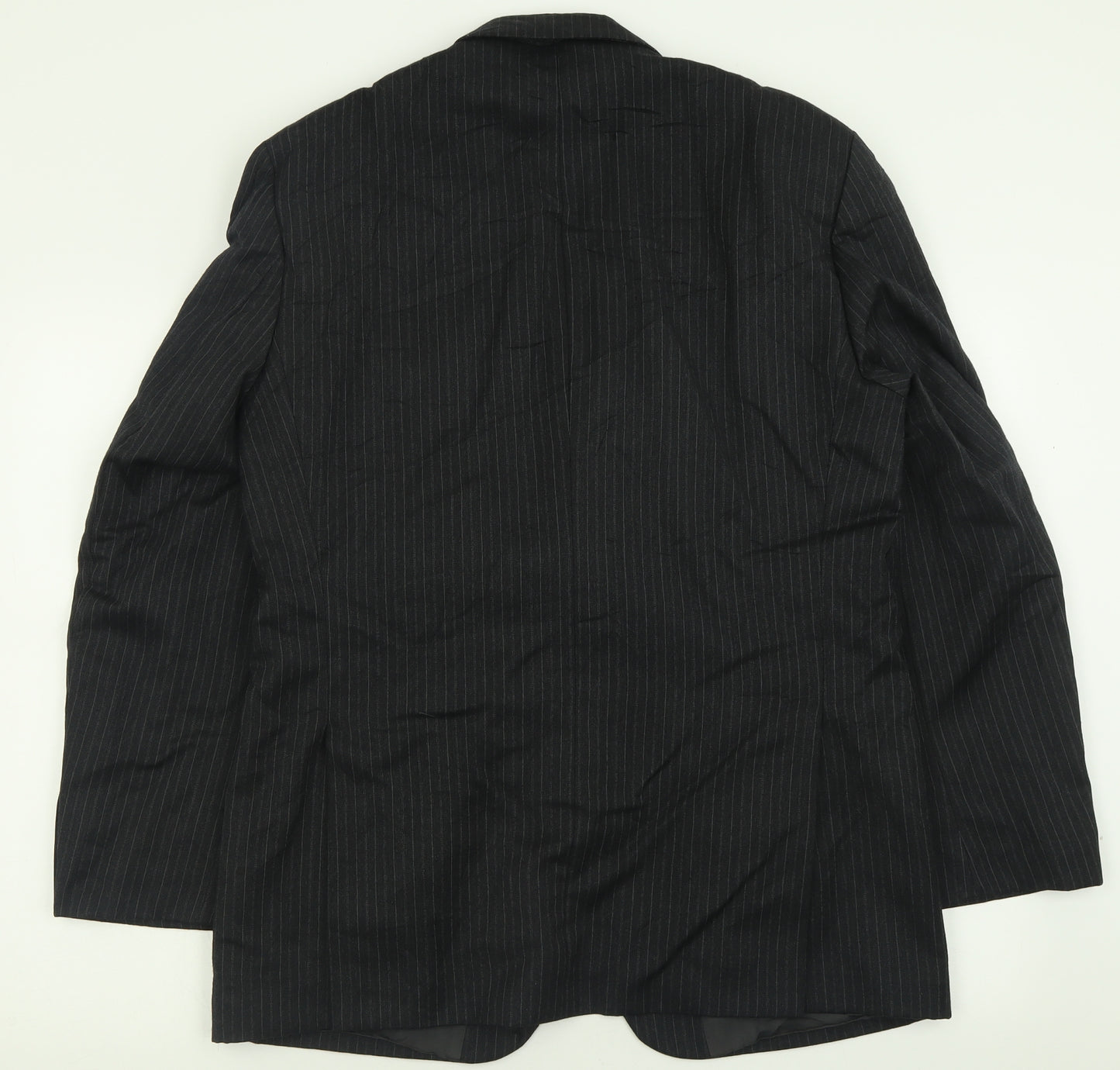 Debenhams Mens Black Striped Wool Jacket Suit Jacket Size 40