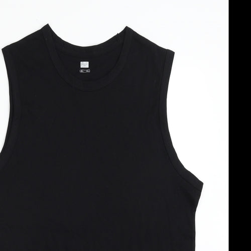 F&F Mens Black  Cotton Vest Sweatshirt Size L