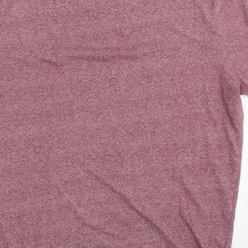 JACK & JONES Mens Pink  Polyester  T-Shirt Size XL Crew Neck