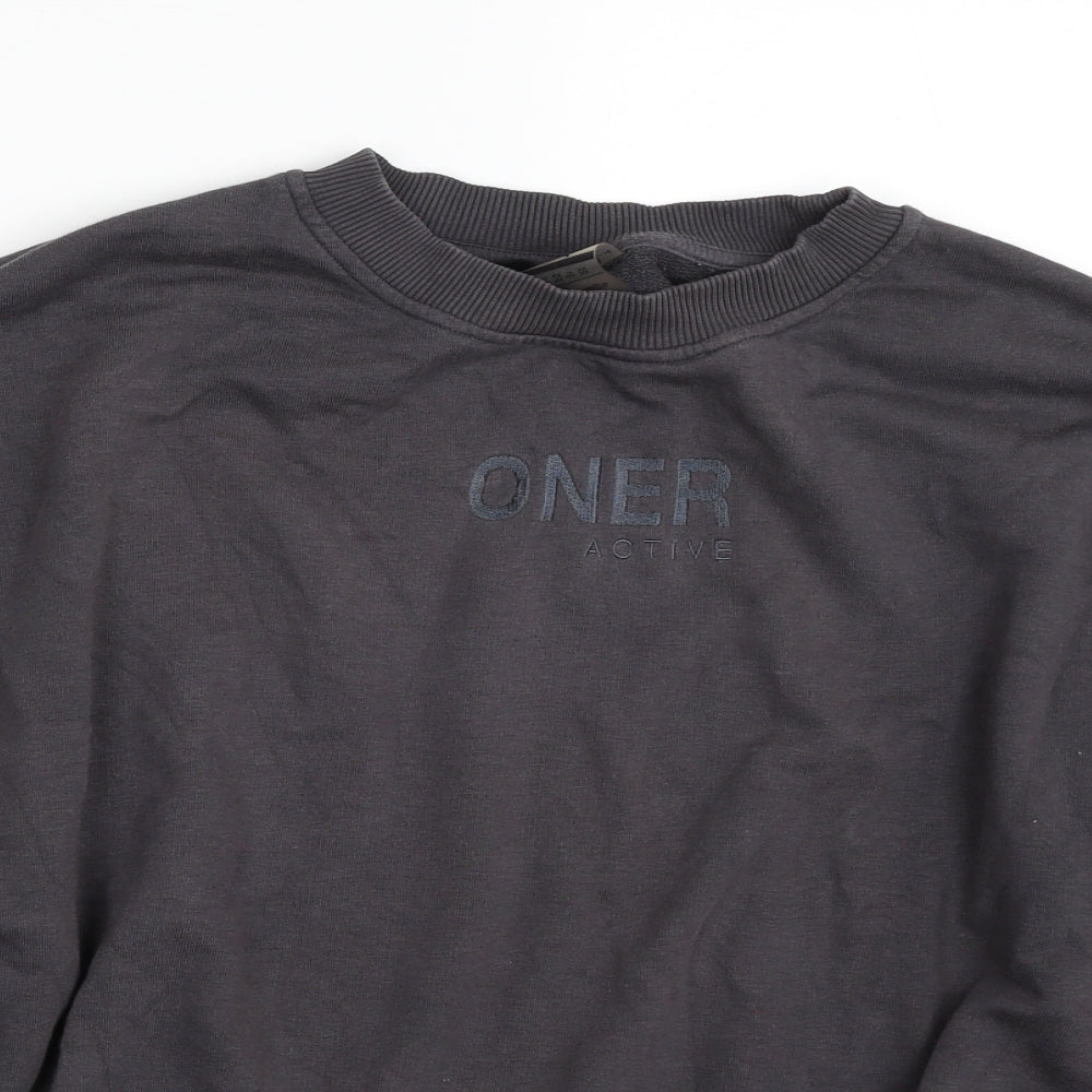 ONER ACTIVE Womens Grey  Cotton Pullover Sweatshirt Size S  Pullover