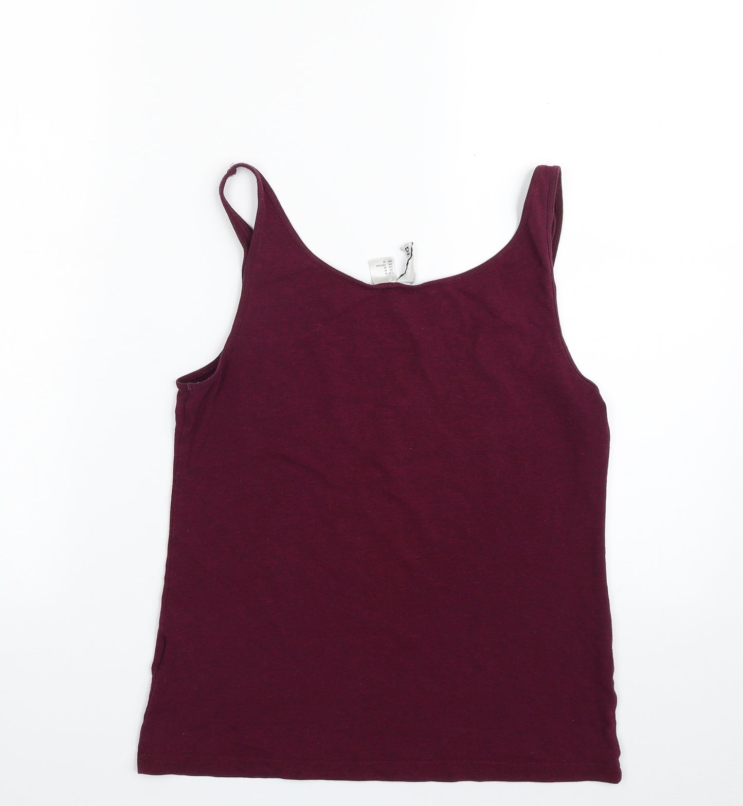 H&M Womens Purple  Cotton Camisole Tank Size M Scoop Neck