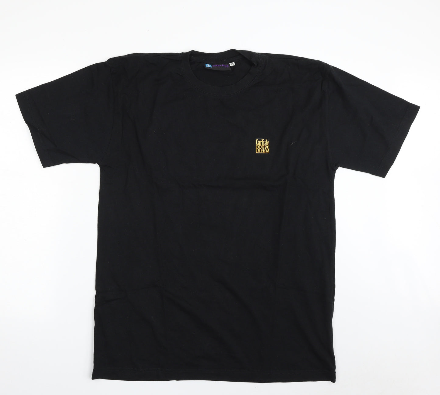 Carlisle  Mens Black  Cotton  T-Shirt Size XL Crew Neck