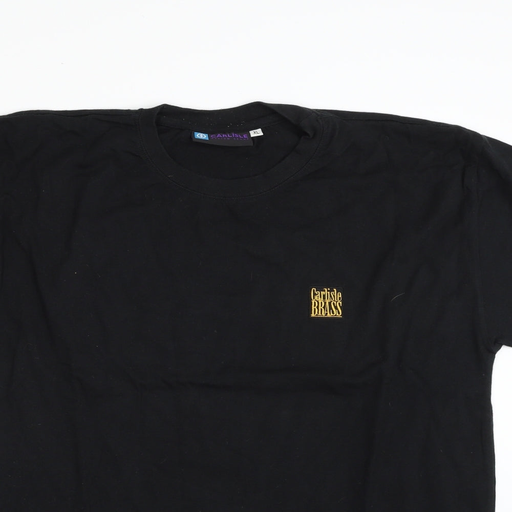 Carlisle  Mens Black  Cotton  T-Shirt Size XL Crew Neck