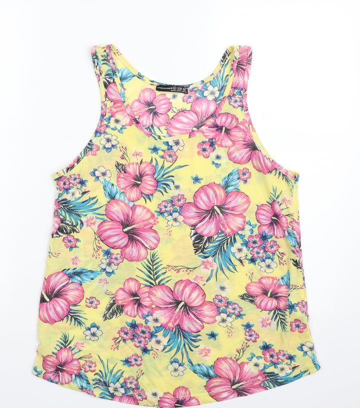 Atmosphere Womens Multicoloured Floral Polyester Camisole Tank Size 10 Scoop Neck