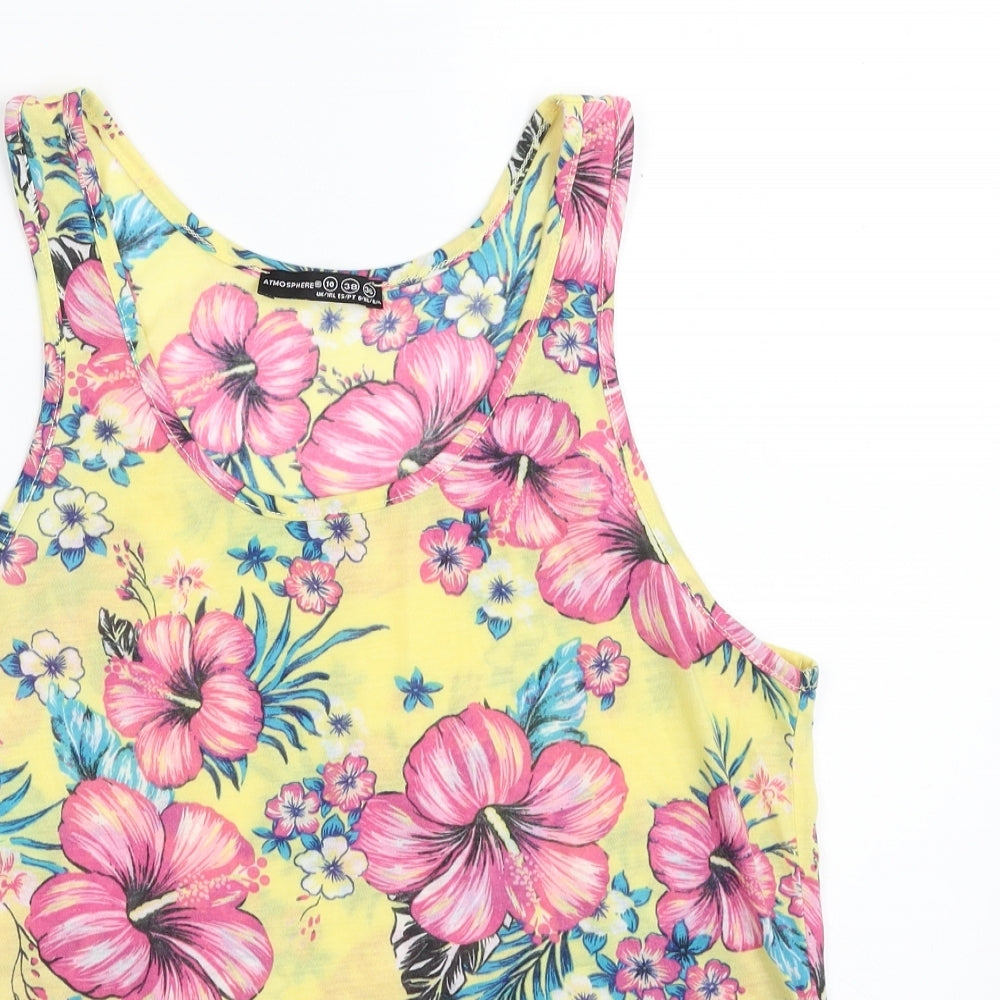 Atmosphere Womens Multicoloured Floral Polyester Camisole Tank Size 10 Scoop Neck