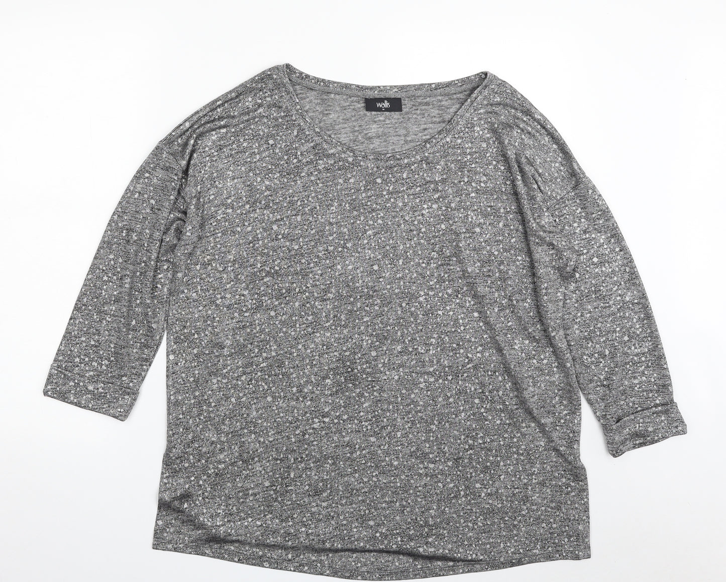 Wallis Womens Silver  Polyester Pullover Sweatshirt Size M  Pullover