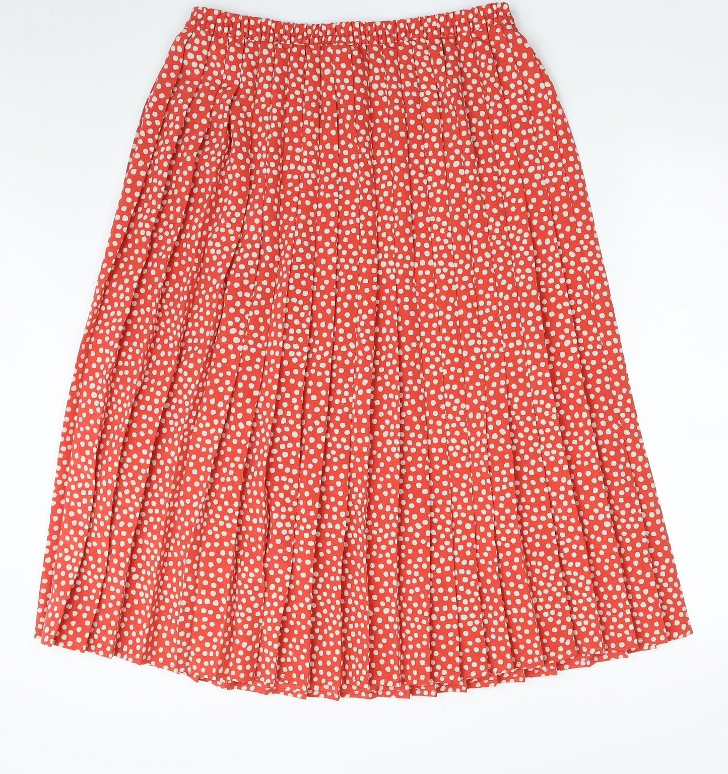 Eastex Womens Red Polka Dot Polyester Pleated Skirt Size 16