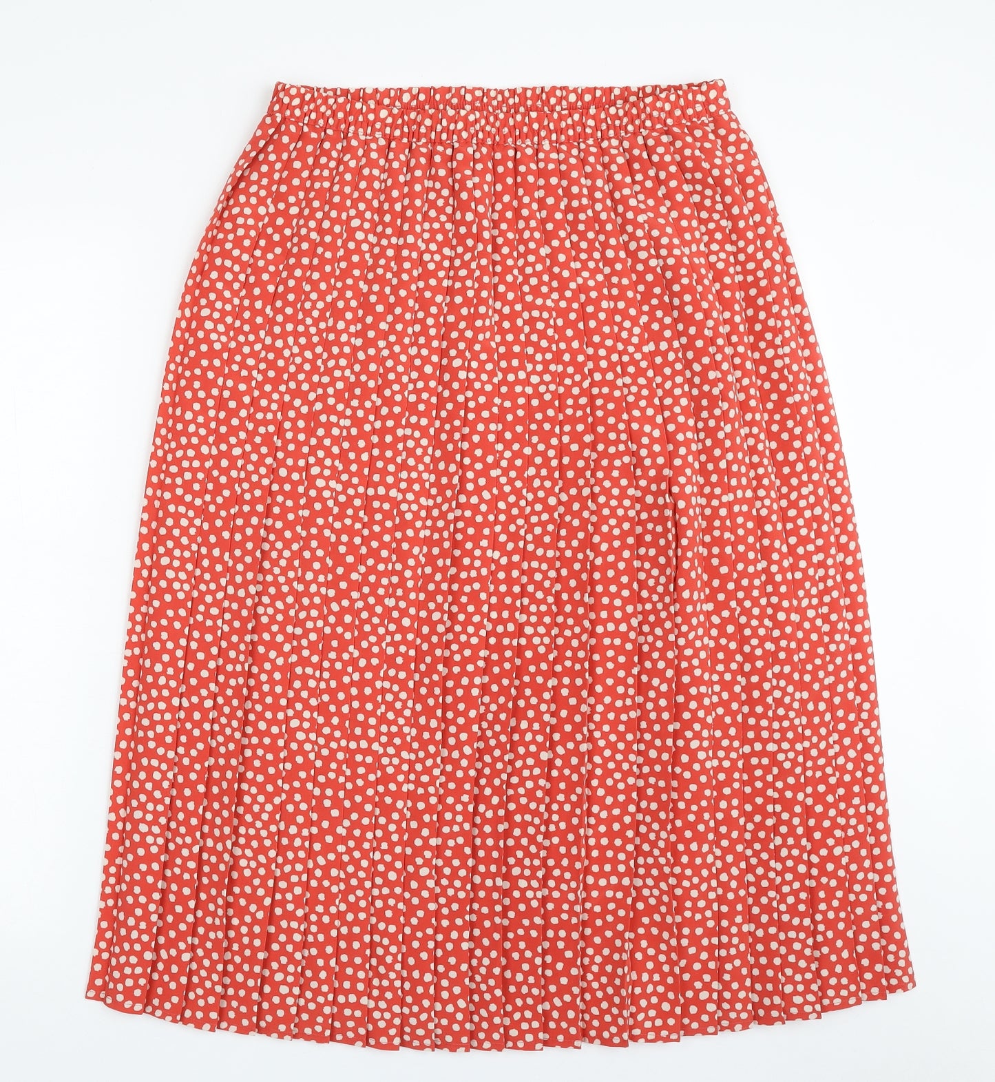 Eastex Womens Red Polka Dot Polyester Pleated Skirt Size 16