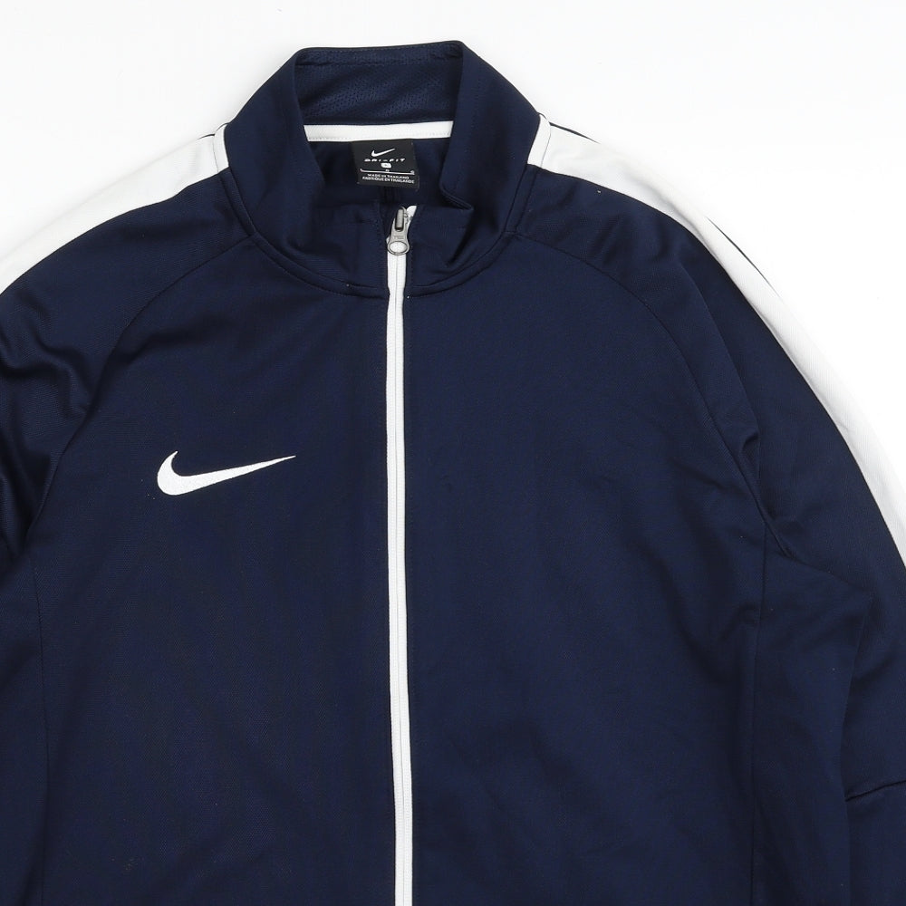 Nike Womens Blue  100% Polyester Full Zip Sweatshirt Size L  Zip