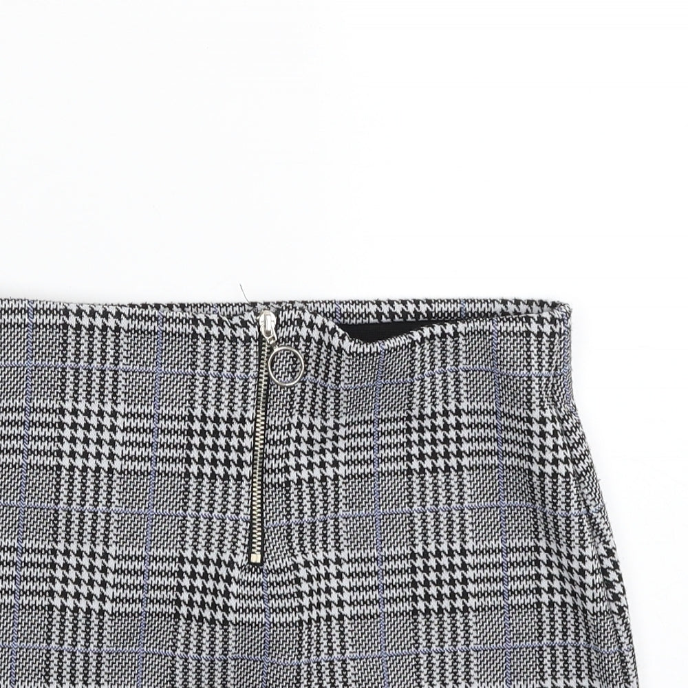 New Look Girls Grey Houndstooth Polyester Straight & Pencil Skirt Size 12-13 Years  Regular Zip